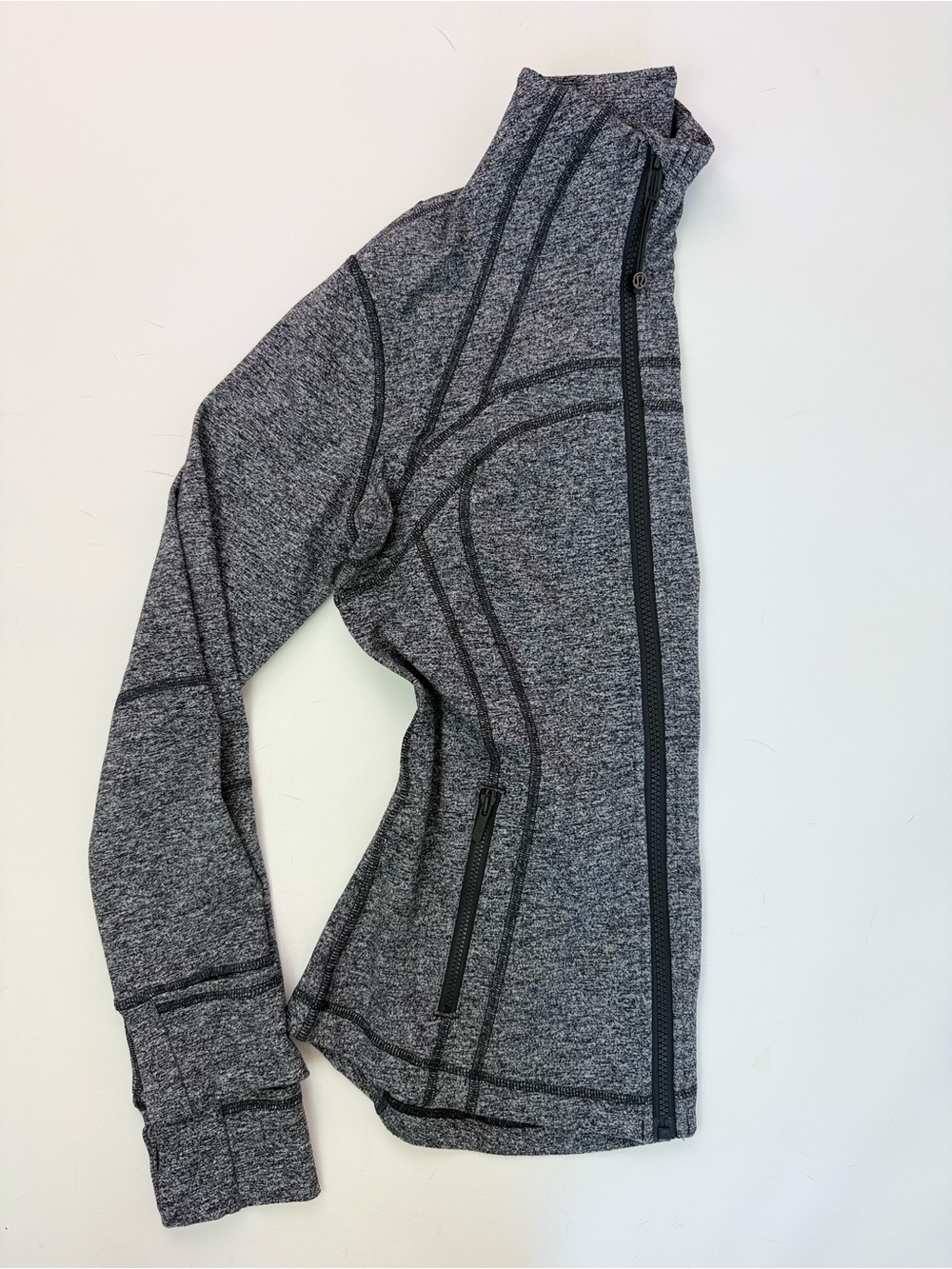 Lululemon Define Jacket Heathered Black sz 8 - Picture 6 of 8